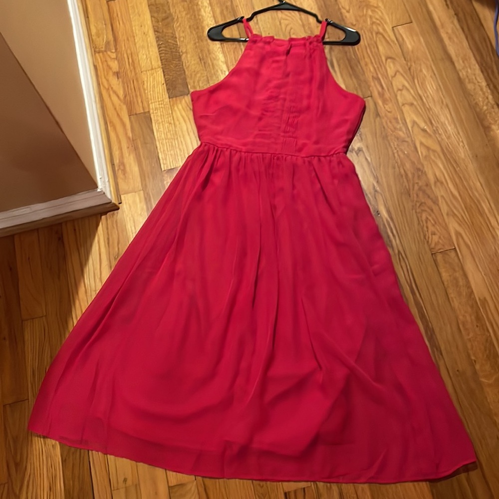 Nicole Miller fuschia midi dress